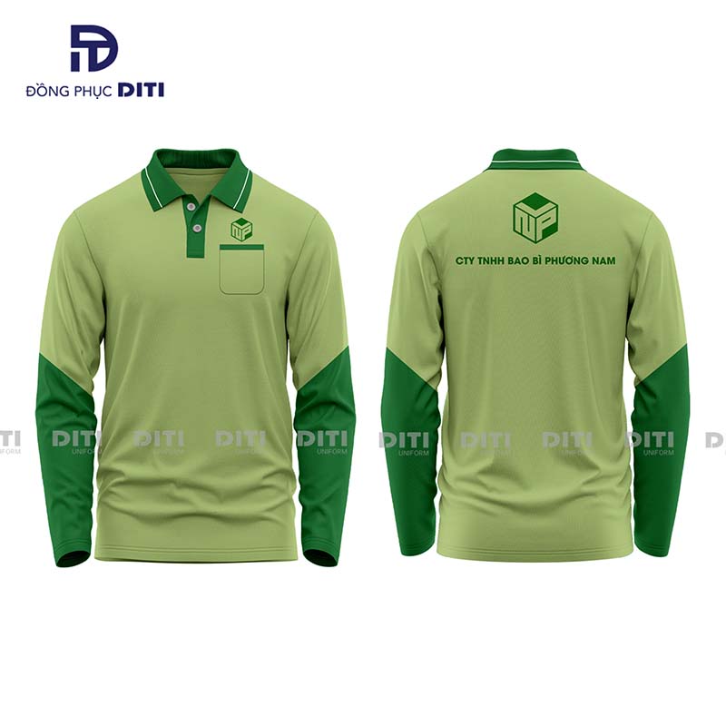 Áo polo tay dài cty bao bì phương nam